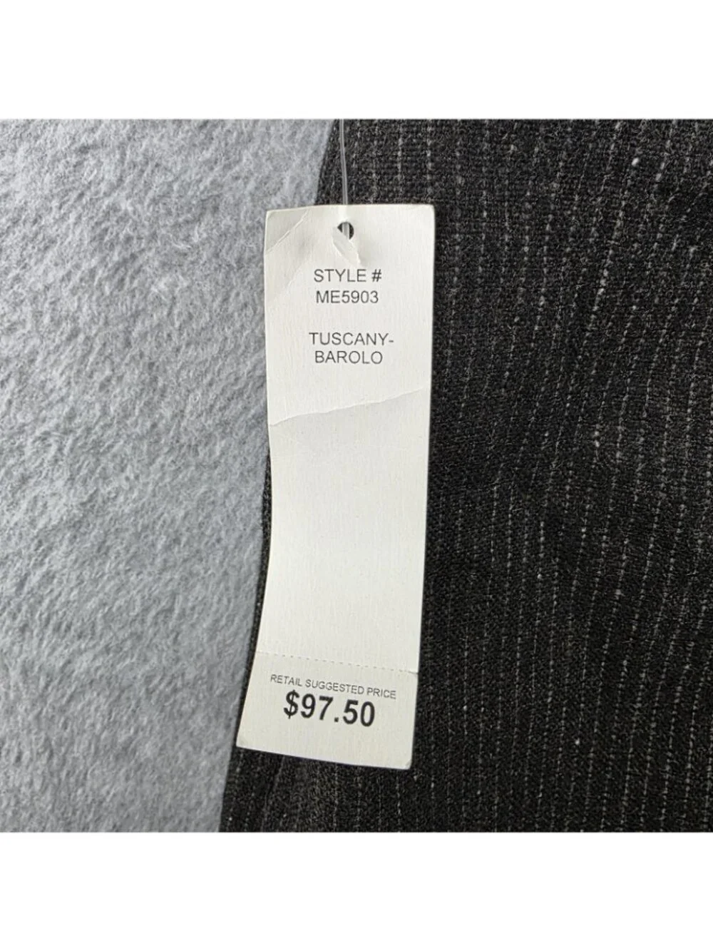 Perry Ellis Tuscany Barolo Pants Mens 36x34 Gray Wool Cashmere Dress NWT
